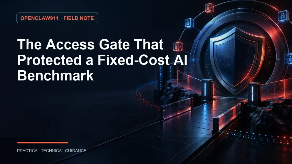 The Access Gate That Protected a Fixed-Cost AI Benchmark