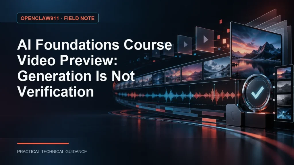 AI Foundations Course Video Preview: Generation Is Not Verification