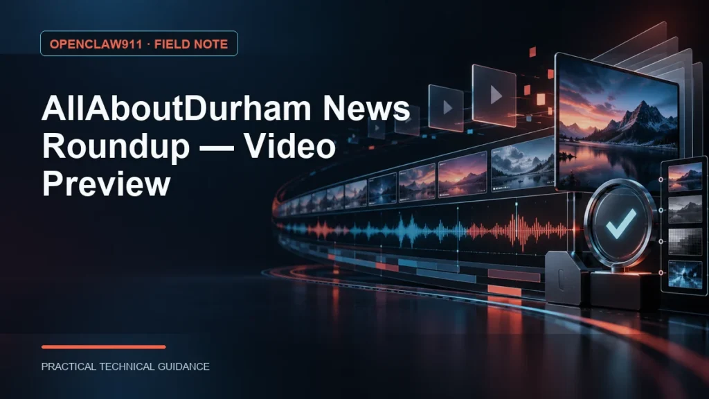 AllAboutDurham News Roundup — Video Preview