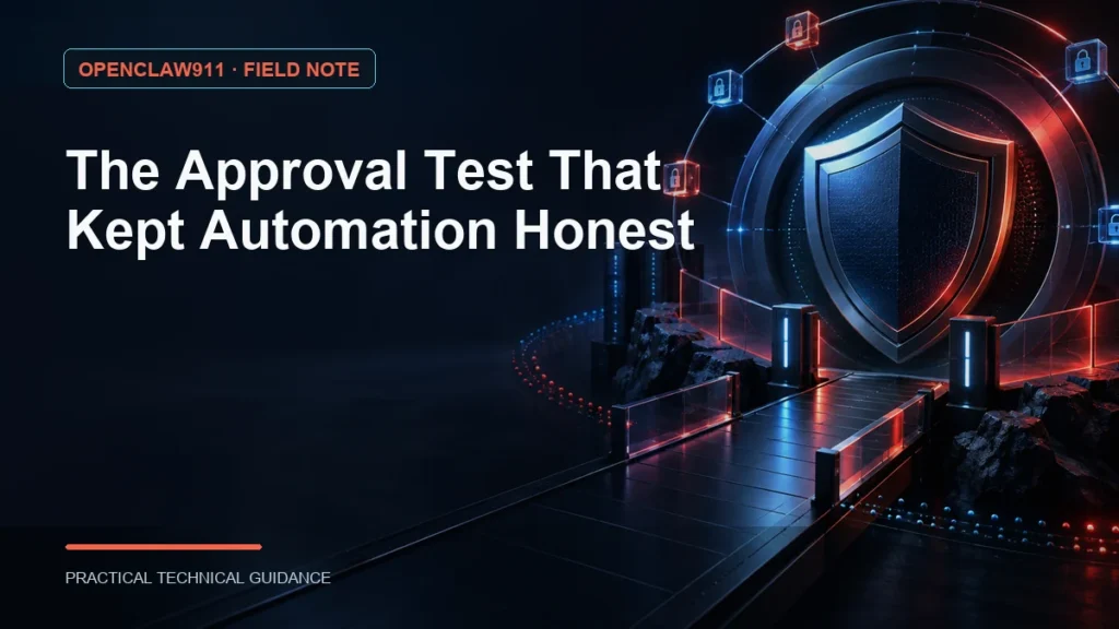 The Approval Test That Kept Automation Honest