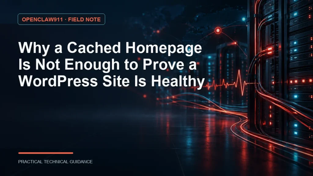 Why a Cached Homepage Is Not Enough to Prove a WordPress Site Is Healthy