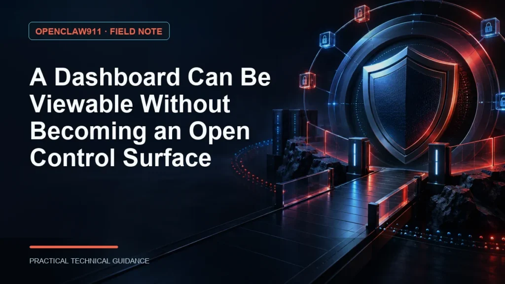A Dashboard Can Be Viewable Without Becoming an Open Control Surface