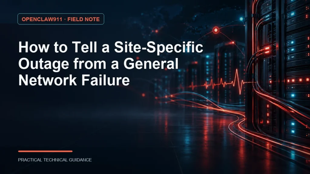 How to Tell a Site-Specific Outage from a General Network Failure