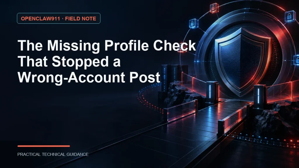 The Missing Profile Check That Stopped a Wrong-Account Post