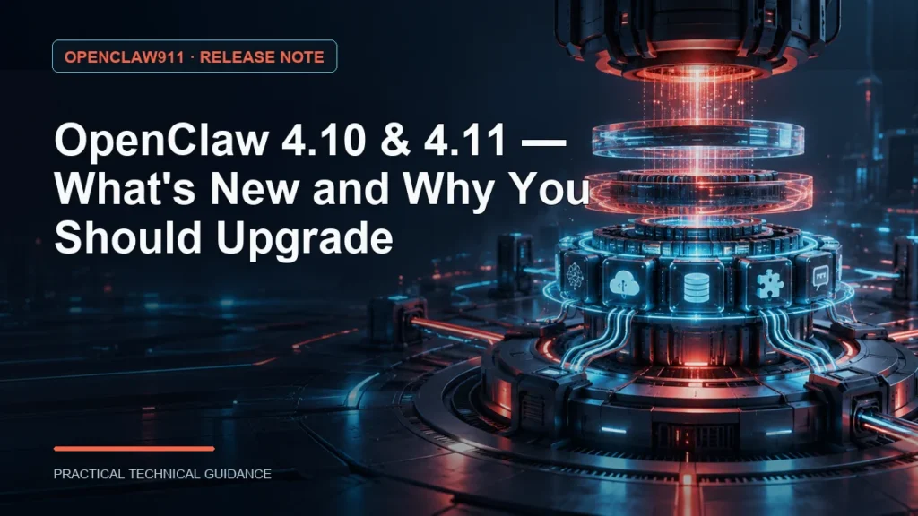 OpenClaw 4.10 & 4.11 — What's New and Why You Should Upgrade