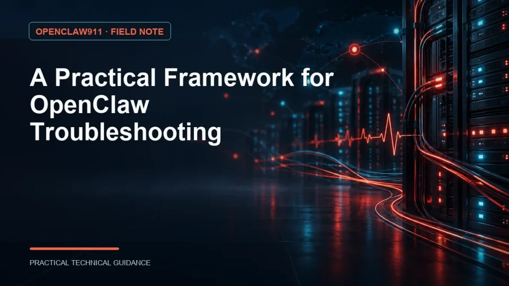 A Practical Framework for OpenClaw Troubleshooting