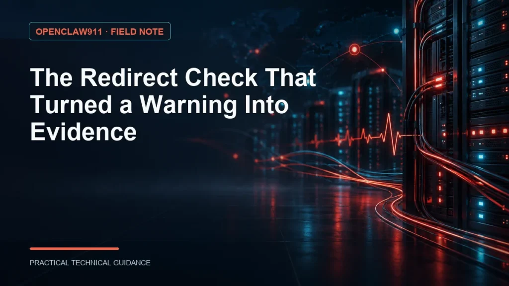 The Redirect Check That Turned a Warning Into Evidence