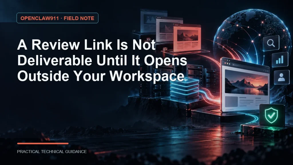 A Review Link Is Not Deliverable Until It Opens Outside Your Workspace