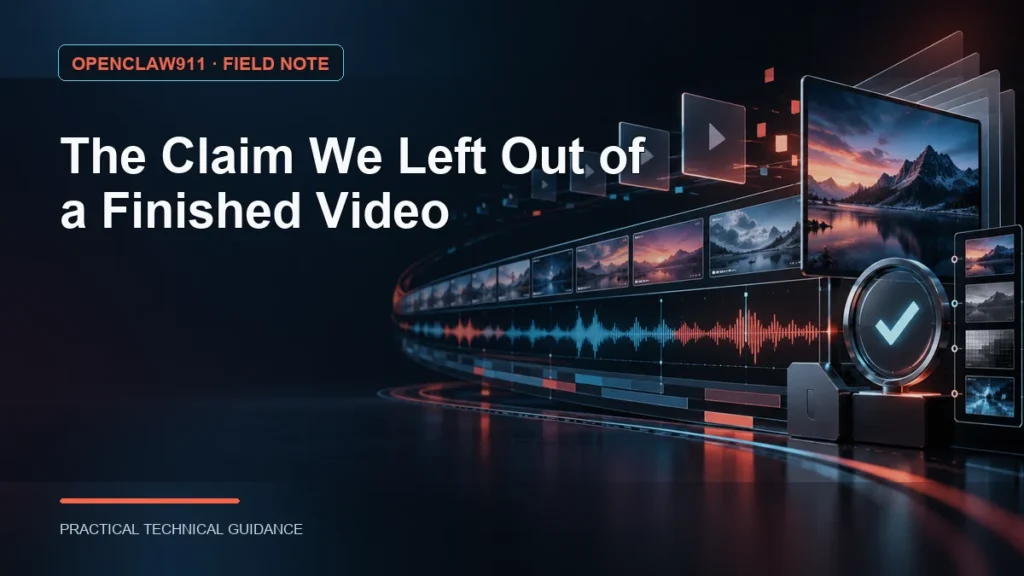 The Claim We Left Out of a Finished Video