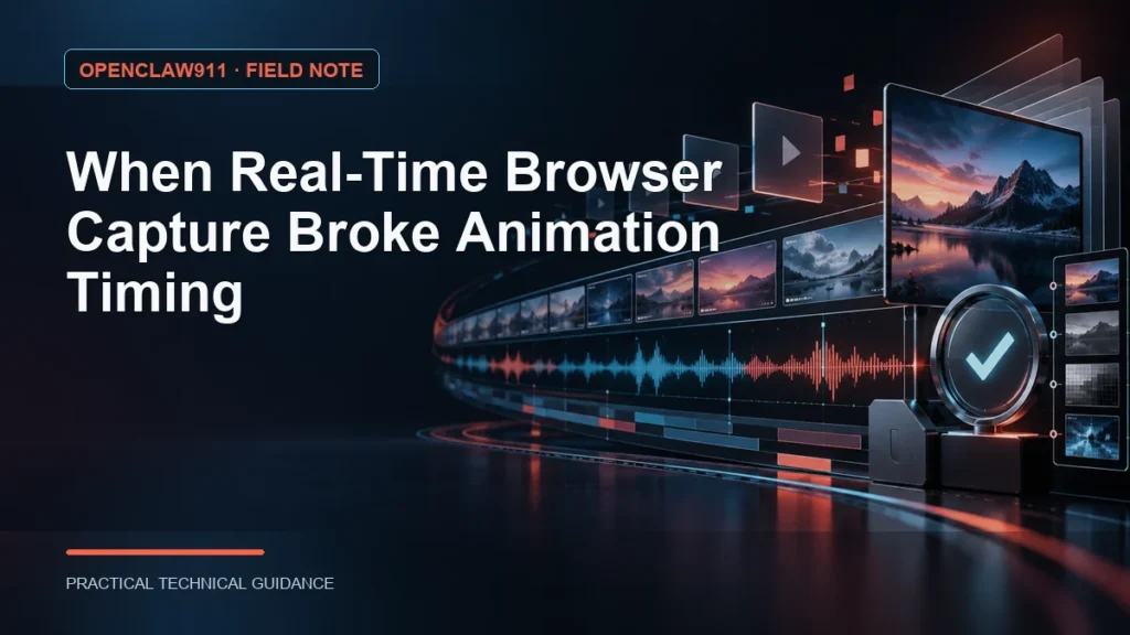When Real-Time Browser Capture Broke Animation Timing